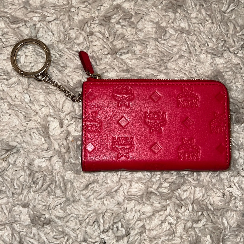 MCM keychain wallet monogram leather